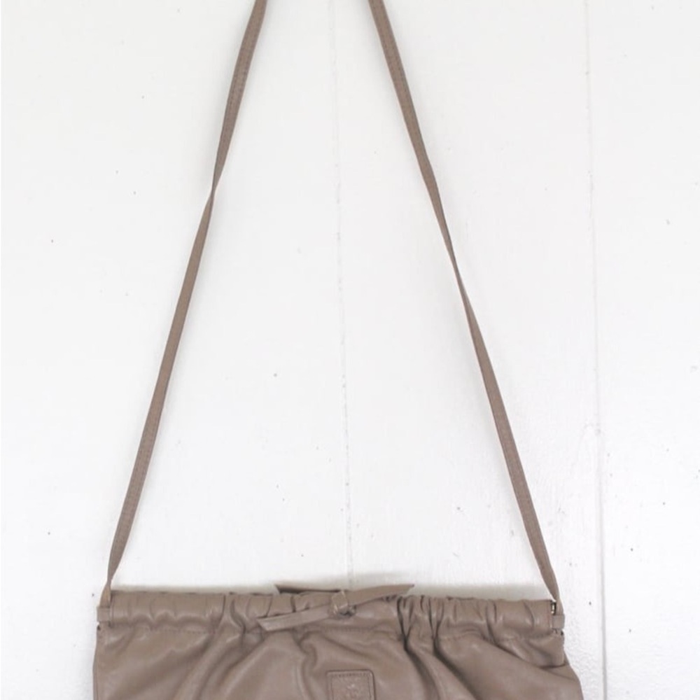 1980s- Dove Grey Crossbody with Bow Detail-Anne Klein Purse